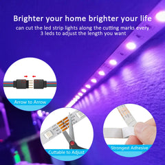 RGB LED Strip Lights – Music Sync Color Changing