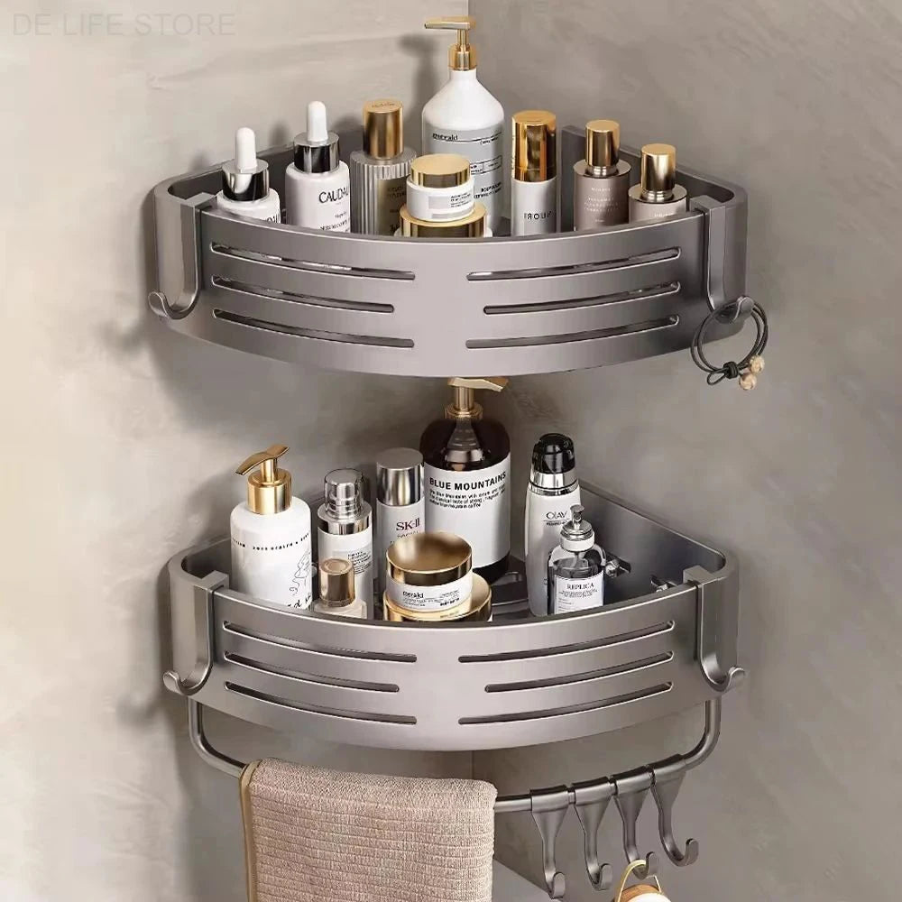 No Drill Shower Corner Shelf – Bathroom Organizer | Laymston