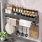 Wall-Mounted Stainless Steel Kitchen Utensil Organizer