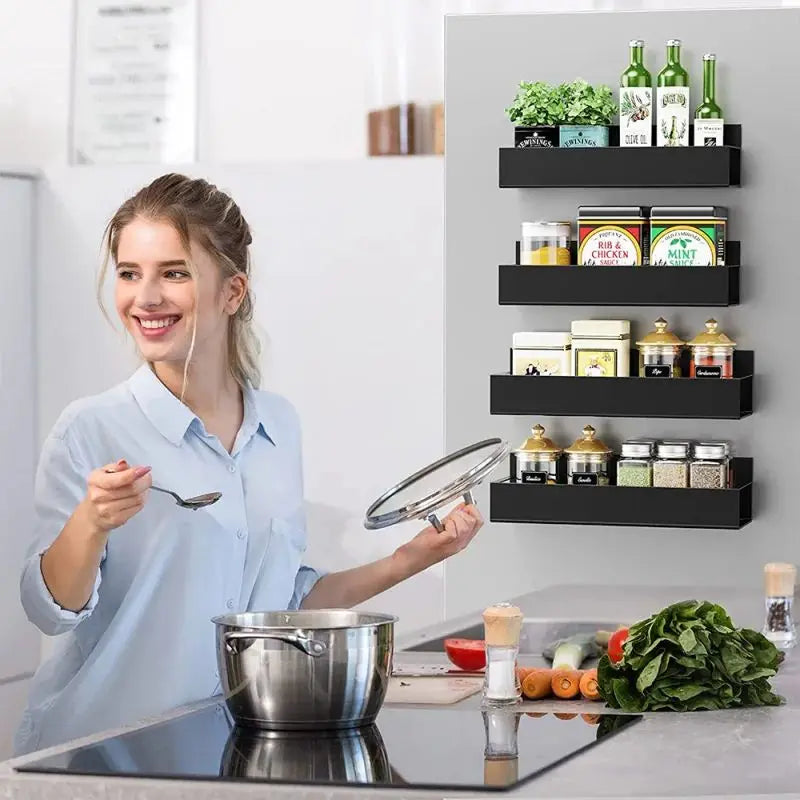 Magnetic Fridge Shelf – Space Saving Kitchen Organizer