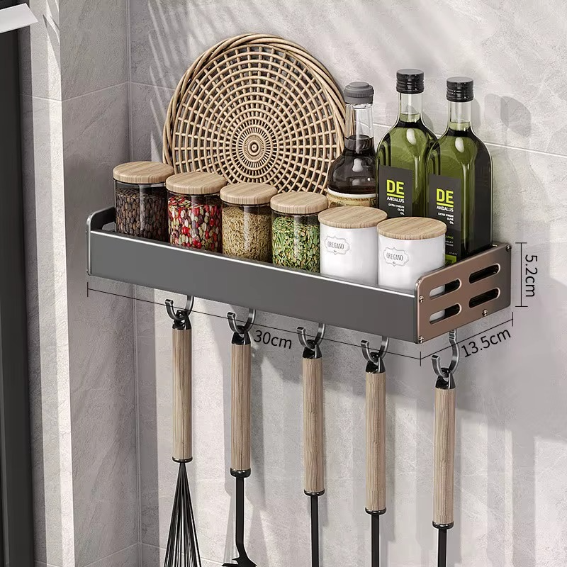 Wall-Mounted Stainless Steel Kitchen Utensil Organizer