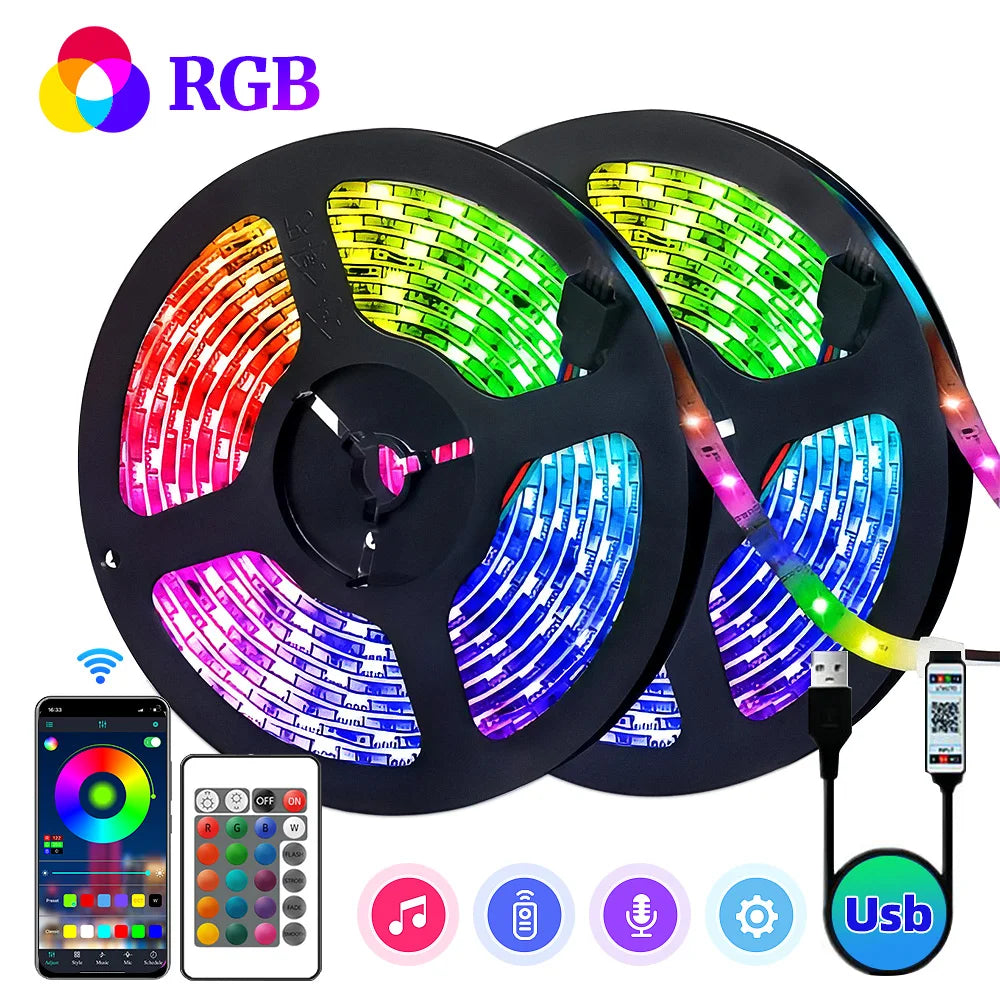 RGB LED Strip Lights – Music Sync Color Changing