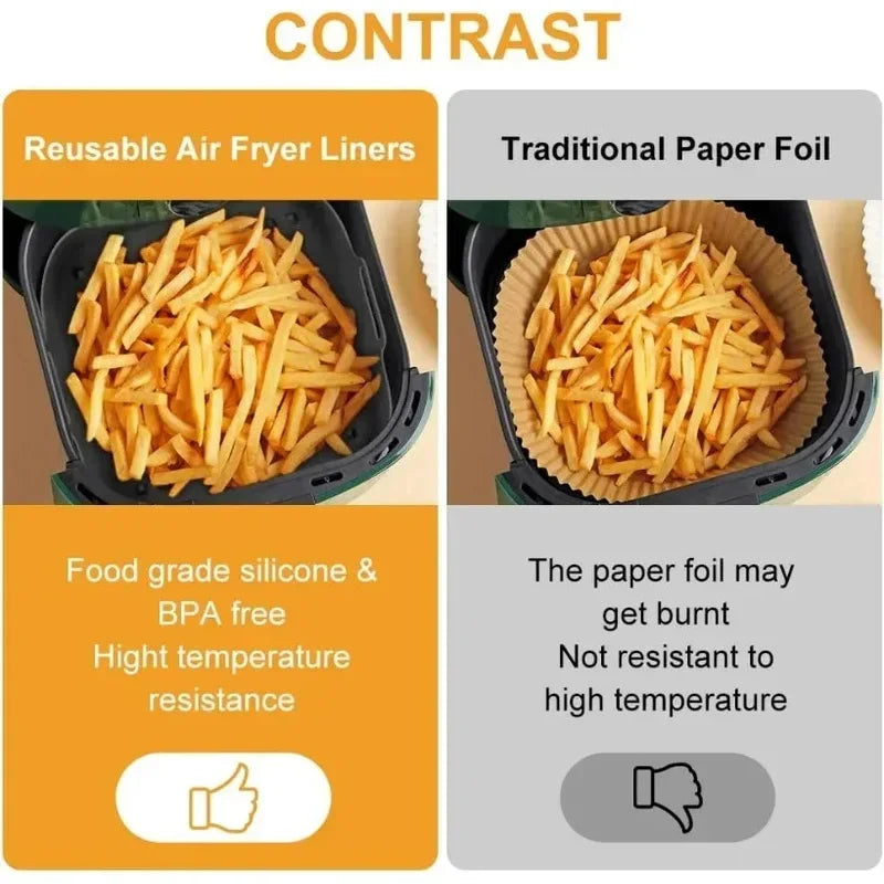 Silicone Air Fryer Liner – Reusable Non-Stick Pot (20CM)