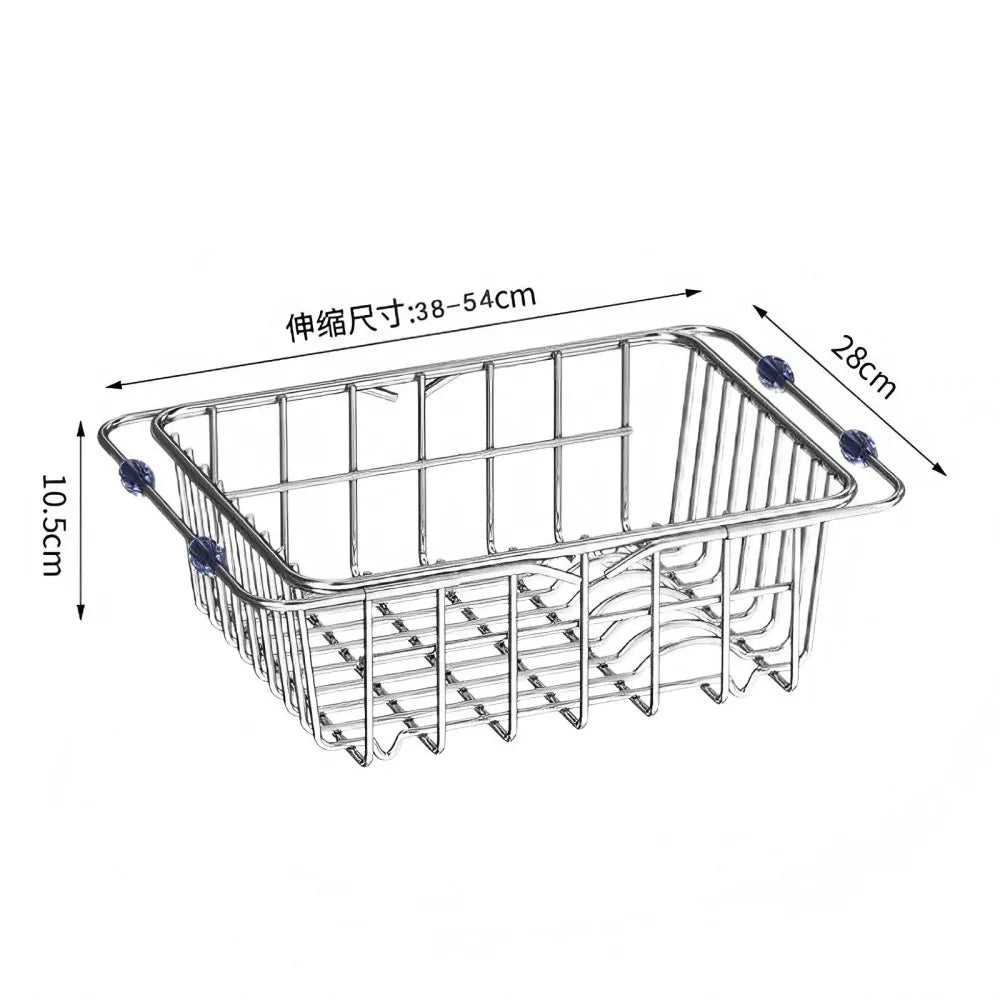 Expandable Over Sink Dish Drying Rack – Stainless Steel