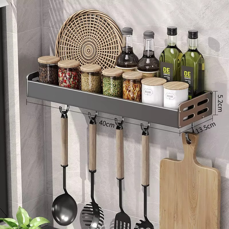 Wall-Mounted Stainless Steel Kitchen Utensil Organizer