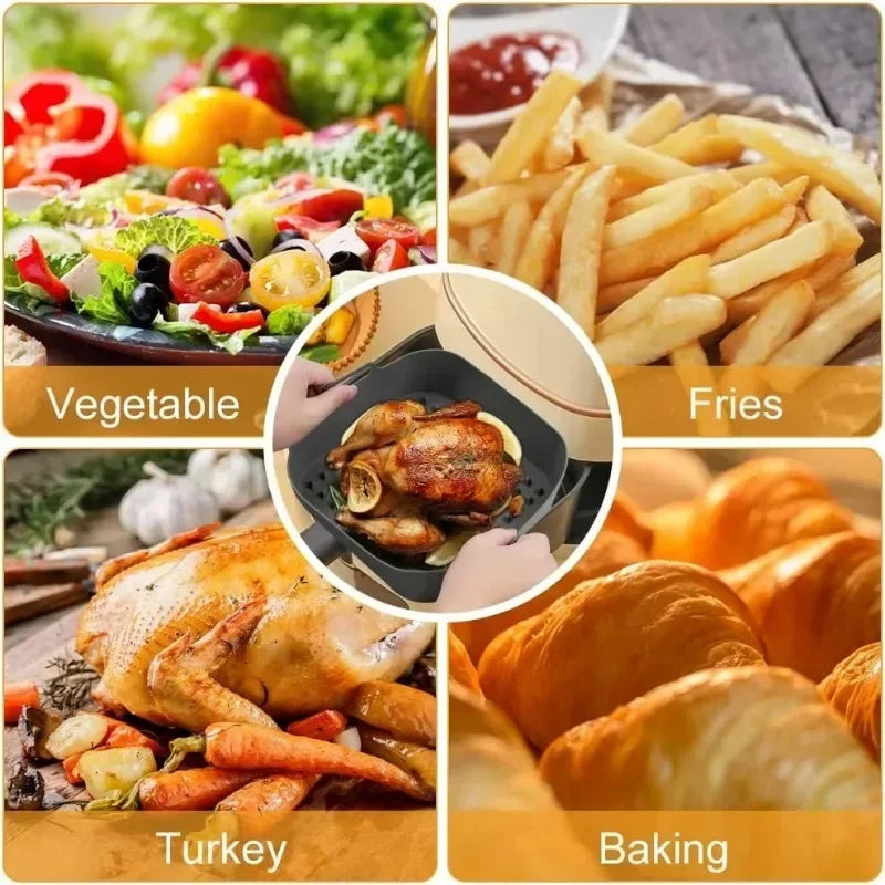Silicone Air Fryer Liner – Reusable Non-Stick Pot (20CM)