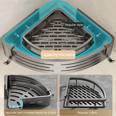 No Drill Shower Corner Shelf – Bathroom Organizer | Laymston