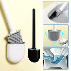 Wall Mounted Silicone Toilet Brush – No Drill Holder | Laymston
