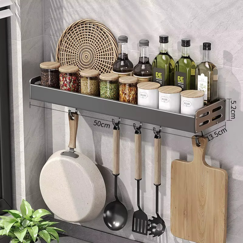 Wall-Mounted Stainless Steel Kitchen Utensil Organizer