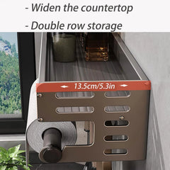 Wall-Mounted Stainless Steel Kitchen Utensil Organizer