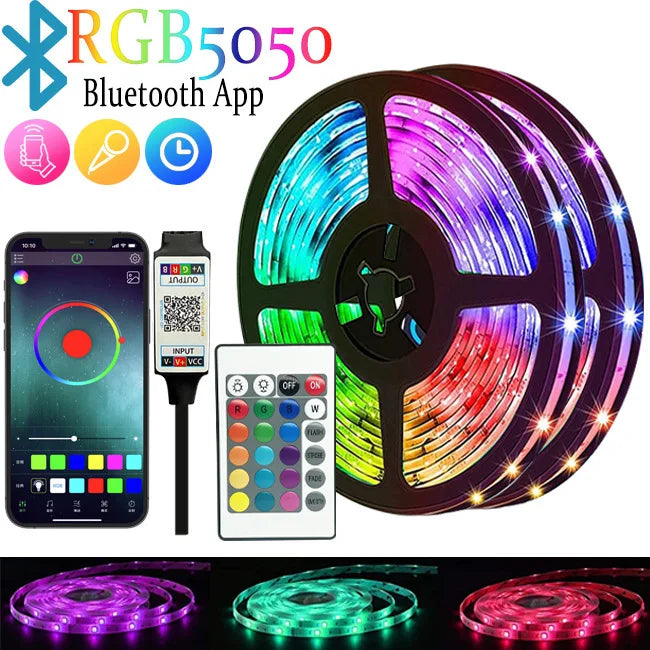 RGB LED Strip Lights – Music Sync Color Changing