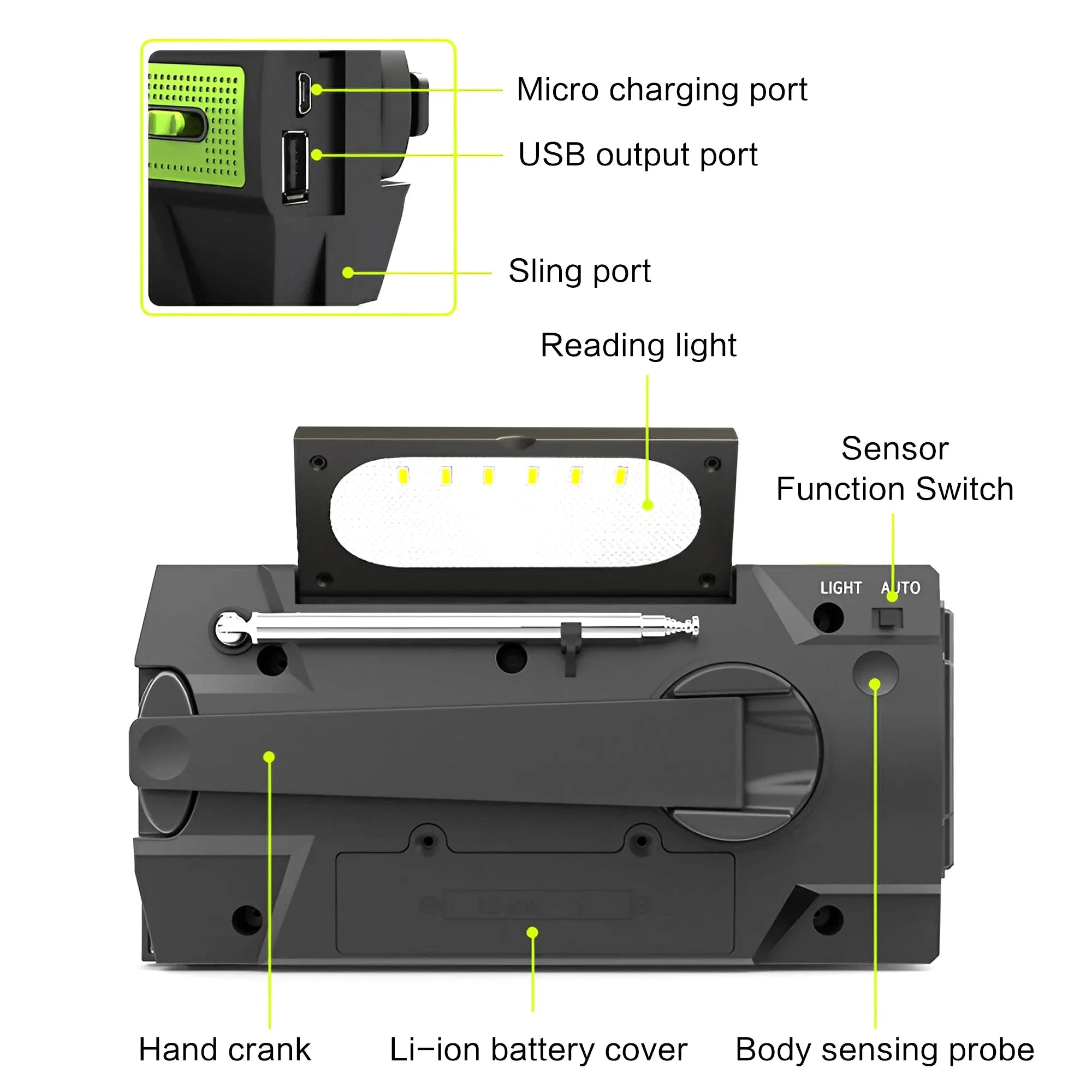 Portable Solar Emergency Survival Radio